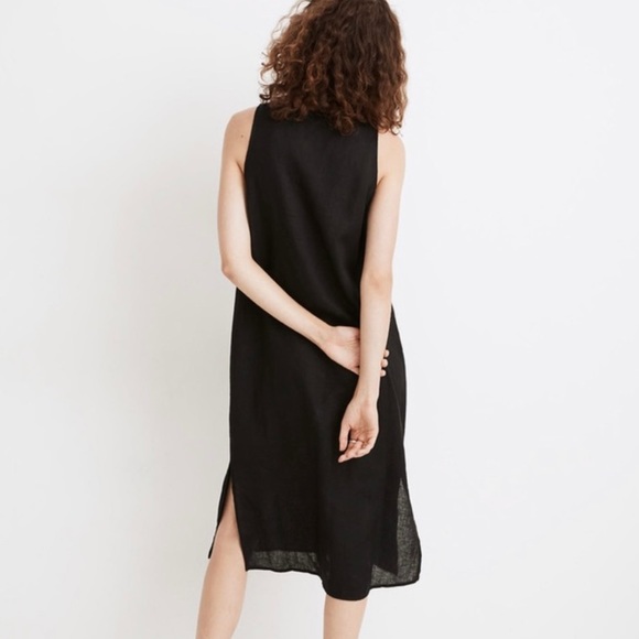 Madewell Linen Blend Lightweight V Neck Sleeveless Pullover Mindi Dress - Picture 3 of 4